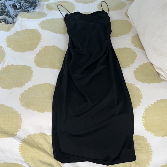 NEW Black Essnce Twist Backless Split Thigh Cami Dress - Picture 5 of 9